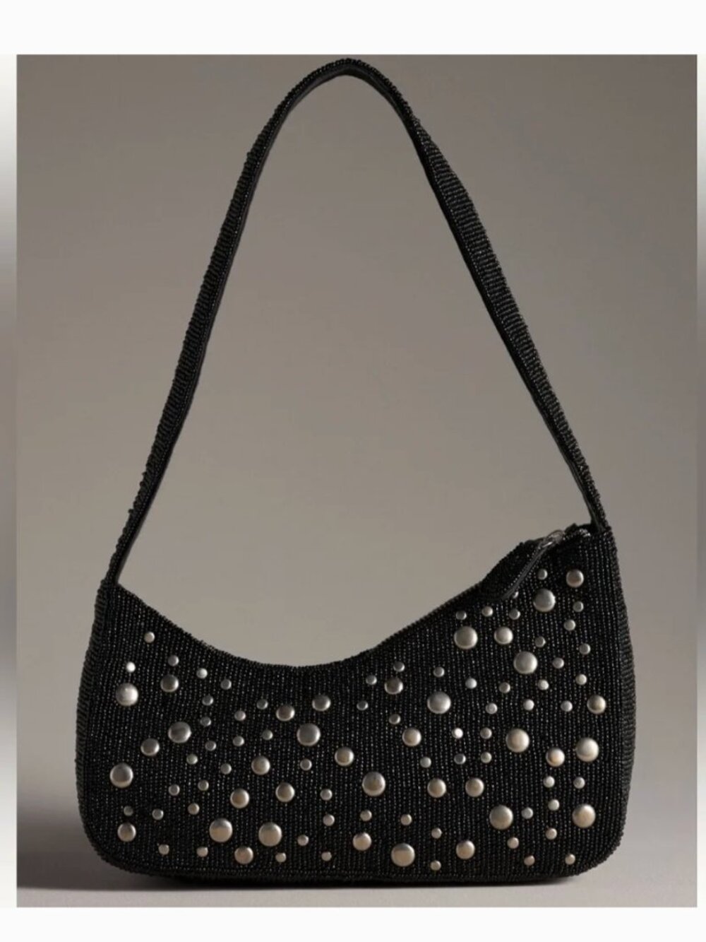 by Anthropologie Asymmetric Beaded Shoulder Bag